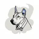 English bull terrier tattoo design idea
