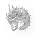 letter s and p hidden in a tattoo design tattoo design idea