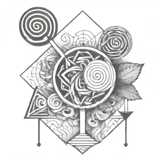lollipop smoke tattoo design idea