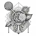 lollipop smoke tattoo design idea