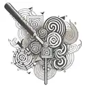 lollipop smoke tattoo design idea