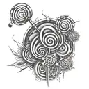 lollipop smoke tattoo design idea