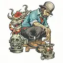 bums tattoo design idea