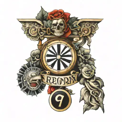 February 25th 1995 Roman numeral grandpa tattoo design idea