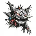pokemon gengar tattoo design idea