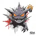 pokemon gengar tattoo design idea