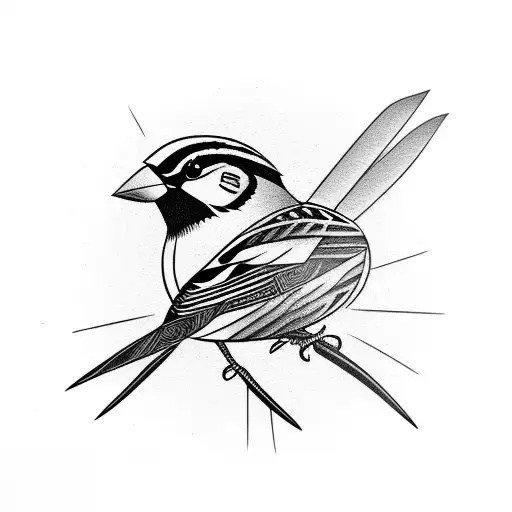 Sparrow tattoo design idea