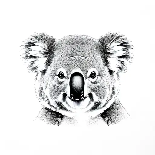 killer koala tattoo design idea