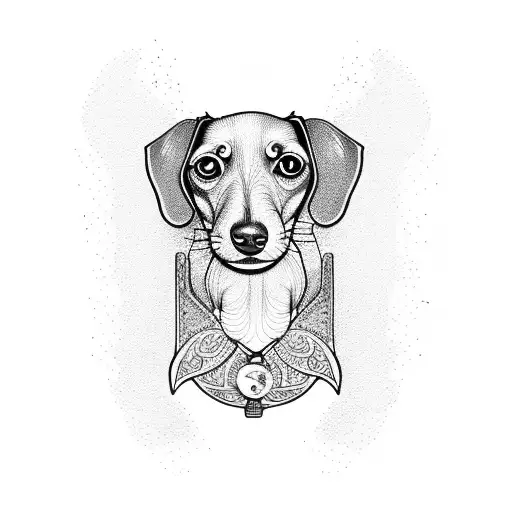 dachshund tattoo design idea