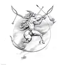 sagittarius and taurus tattoo design idea