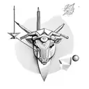 sagittarius and taurus tattoo design idea