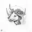 sagittarius and taurus tattoo design idea