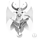 sagittarius and taurus tattoo design idea