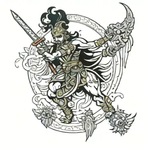 karan mahabharat warrior karna tattoo design idea