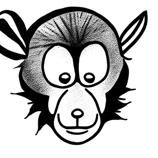 baby olive baboon tattoo design idea