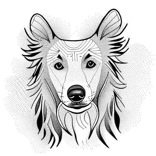 Border Collie tattoo design idea