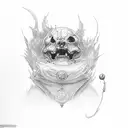 Nombre Thomas con una corona, hora 07:04, fecha 07/10/2022 tattoo design idea