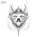 Nombre Thomas con una corona, hora 07:04, fecha 07/10/2022 tattoo design idea