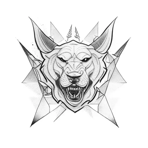 pastor alemán  tattoo design idea