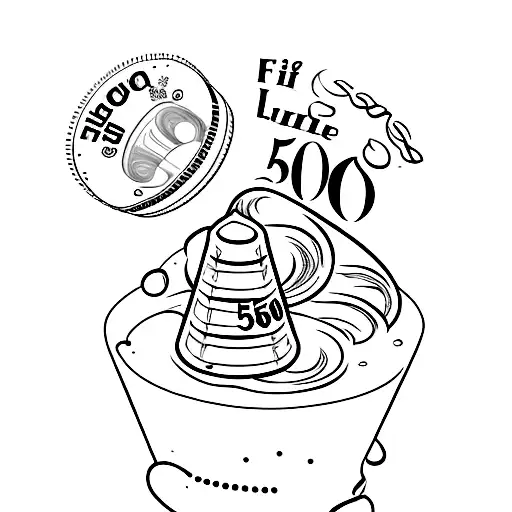shot glass that says 505 on the front, with lime wedge and salt rim. make it as simple as possible, with basic linework tattoo design idea