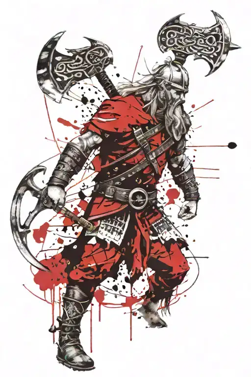 viking warrior tattoo design idea