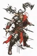 viking warrior tattoo design idea
