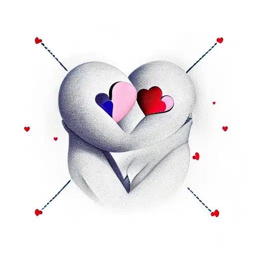 Love at a distance tattoo design idea