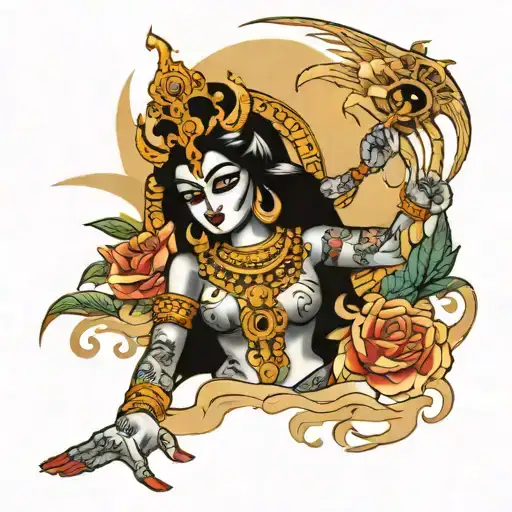 Kali Godess full body tattoo design idea
