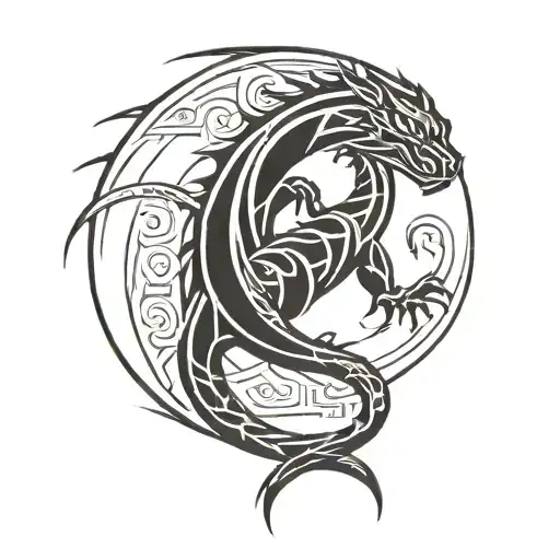 komodo dragon tattoo design idea