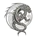 komodo dragon tattoo design idea