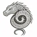 komodo dragon tattoo design idea
