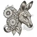 kangaroo tattoo design idea