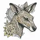 kangaroo tattoo design idea