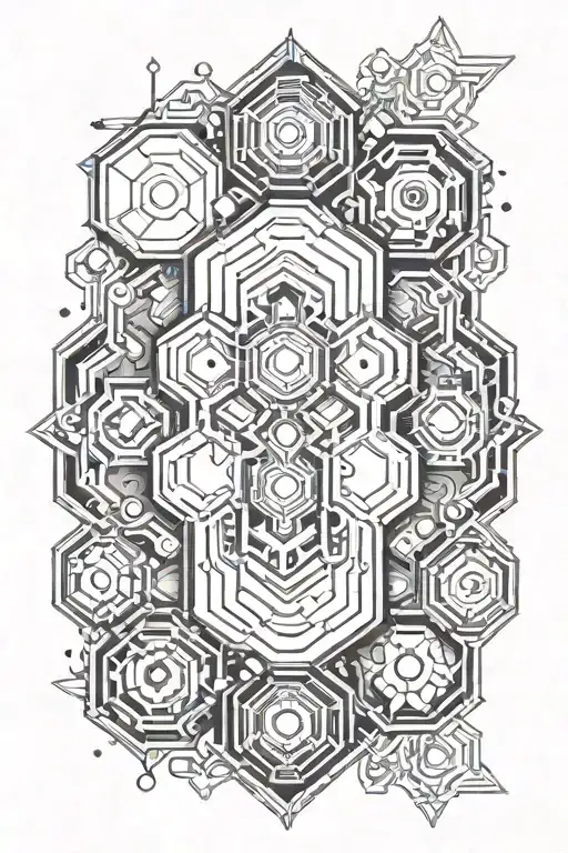 honeycombs mechanik pokemon mandala tattoo design idea