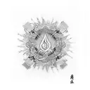 four elements  tattoo design idea