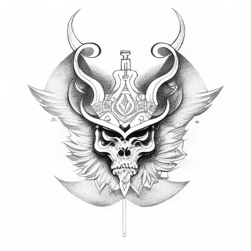 st Michael neo Nordic tattoo design idea
