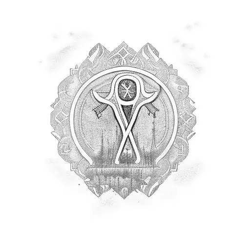 the word yeshua with a background  tattoo design idea