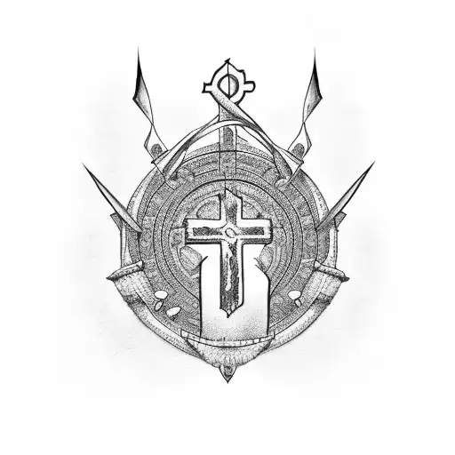 yeshua with a background  tattoo design idea