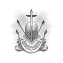 the word yeshua with a background  tattoo design idea