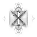 the word yeshua with a background  tattoo design idea