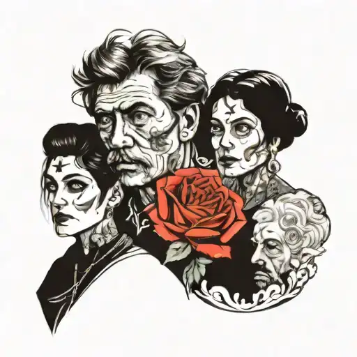 3 A: this is Andrey brother, Andrey uncle and Adriana 2. I: this is Ira my aunt and Ira who is here 1 B: little tattooed grandmother tattoo design idea