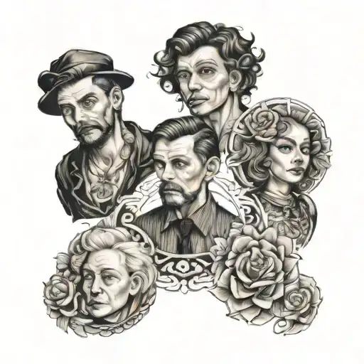 Andrey brother, Andrey uncle and Adriana Ira my aunt and Ira who is here grandmother to remind me of these people, words not pictures tattoo design idea