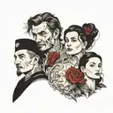 3 A: this is Andrey brother, Andrey uncle and Adriana 2. I: this is Ira my aunt and Ira who is here 1 B: little tattooed grandmother tattoo design idea