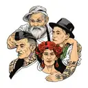 3 A: this is Andrey brother, Andrey uncle and Adriana 2. I: this is Ira my aunt and Ira who is here 1 B: little tattooed grandmother tattoo design idea