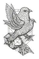 Dove and grenade tattoo design idea