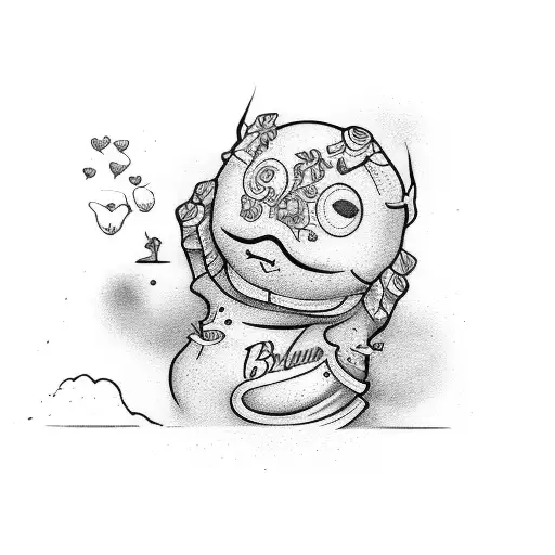 cursive writing saying hello baby brother  tattoo design idea