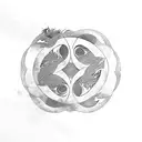 Yin yang symbol with a demon and a dragon on either side tattoo design idea