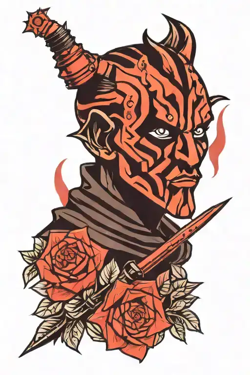 Darth maul tattoo design idea
