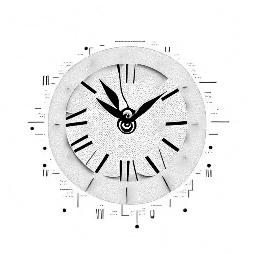 birth clocks tattoo design idea