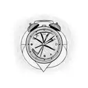 2 birth clocks tattoo design idea